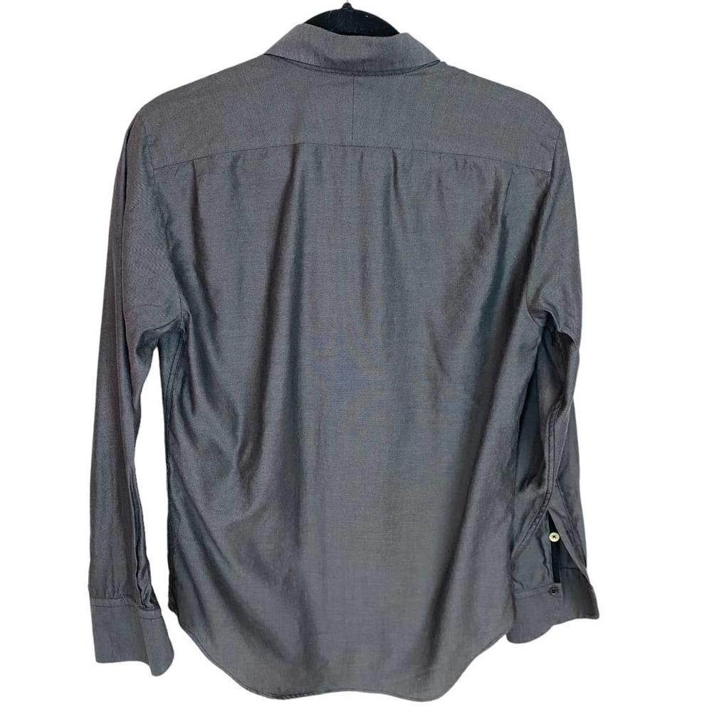 Rag and Bone Dark Gray Mens Button Down Long Sleeve Dress Shirt Sz 14 1/2 - Picture 2 of 5